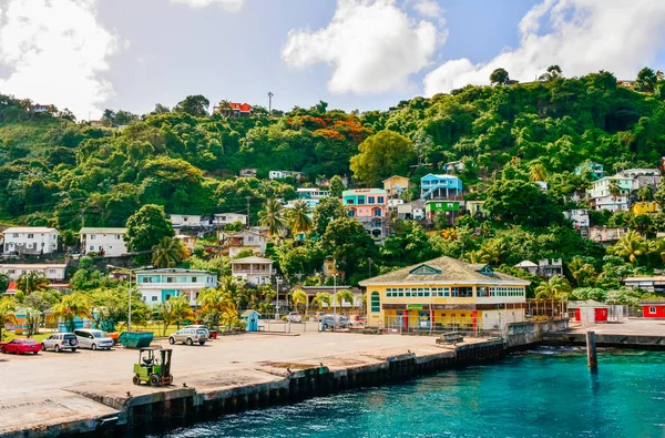 Kingstown Uitzicht Vanaf Haven Van Saint Vincent Grenadines — Stockfoto