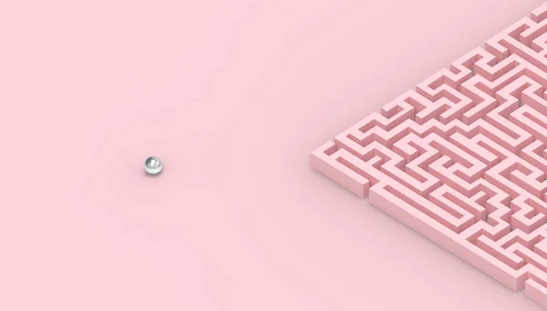 Современная Концепция Бизнеса Pastel Pink Background — стоковое фото