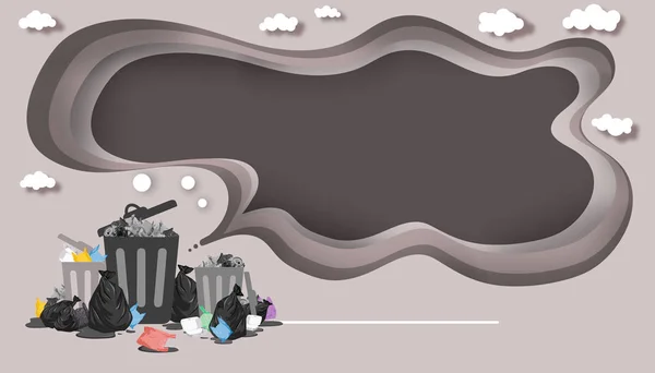 Reduzierung Der Papiermüll Emissionen Aus Der Hauptstadt Konzeptkunst Illustrationen — Stockfoto