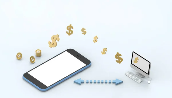 Inteligentny Telefon Koncepcja Zakupów Online Digital Marketing Concept Aplikacja Mobilna — Zdjęcie stockowe