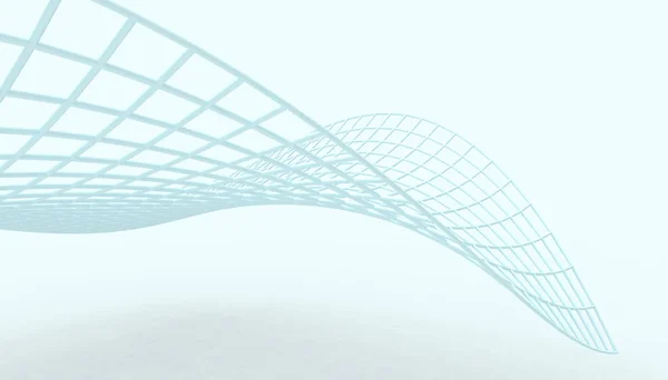 バックグラウンド上のインターネット技術と接続性とモダンアートパステルブルーシーン 3Dレンダリング — ストック写真
