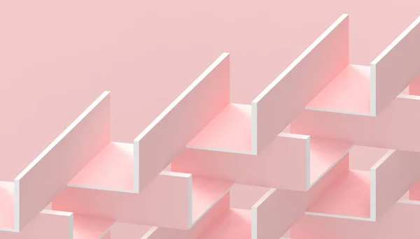 Абстрактный Архитектурный Фон Креативная Идея Современный Геометрический Квадрат Красном Рендеринг — стоковое фото