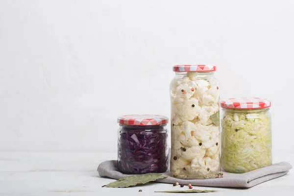 Sauerkraut Fermented Cabbage Fermentation Process Beneficial Probiotics Another Name Live — Stock Photo, Image