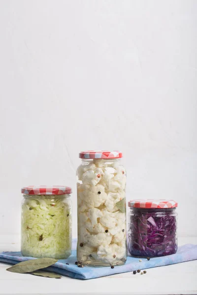 Sauerkraut Fermented Cabbage Fermentation Process Beneficial Probiotics Another Name Live — Stock Photo, Image