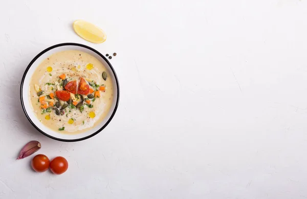 Пізній Суп Може Бути Вегетаріанським Або Ясом Гарний Гарячий Суп — стокове фото