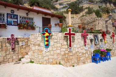 Bir disctrict Santa cruz, Alicante, İspanya'da 1 Mayıs kutluyor