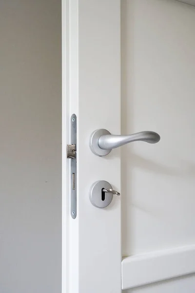 Lock Handle Wooden Door — Stock Photo, Image