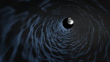 Derin yeraltı 3D illüstrasyon