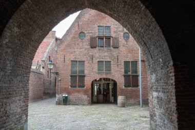 Zutphen Hollanda şehirde bir eski binasında bir görünüm.
