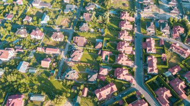 Bir semtte stok havadan görüntü