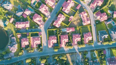 Bir semtte stok havadan görüntü