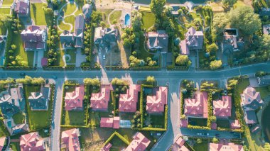 Bir semtte stok havadan görüntü