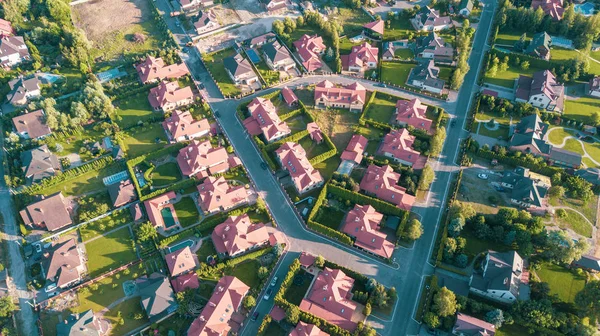 Imagen Aérea Stock Barrio Residencial —  Fotos de Stock