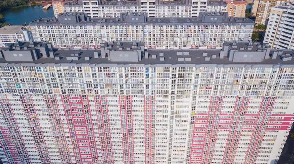 Low Angle Shot New Colorful High Rise Apartment Sky — Stock Photo, Image