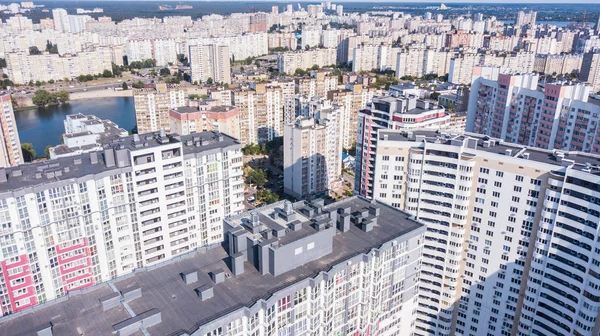 Low Angle Shot New Colorful High Rise Apartment Sky — Stock Photo, Image