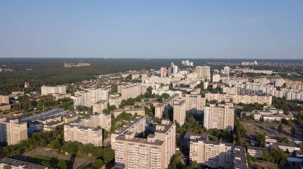 Kiev Ukrayna Şehir Merkezinde Sokakların Havadan Görünümü — Stok fotoğraf