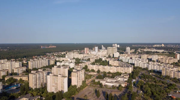 Kiev Ukrayna Şehir Merkezinde Sokakların Havadan Görünümü — Stok fotoğraf