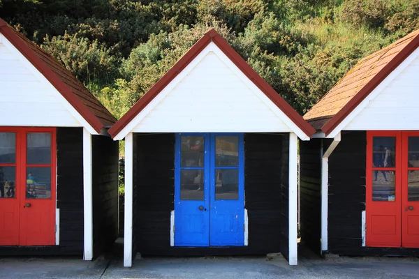 Cabanas na praia de Bournemouth, Inglaterra.