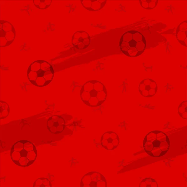 サッカーまたはフットボールのスポーツ テーマのシームレスなパターン背景 — ストックベクタ