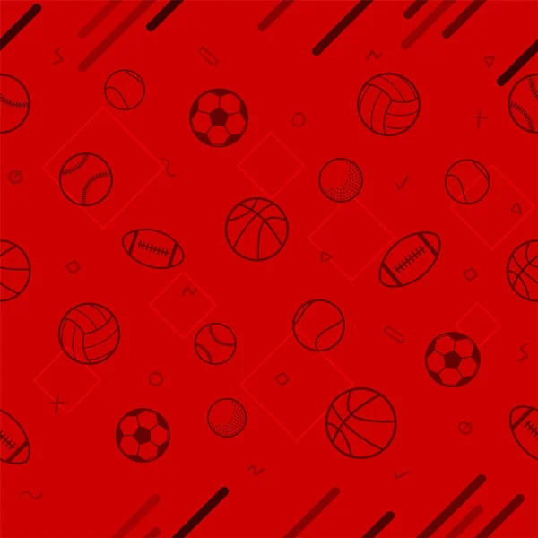 Sport Theme Seamless Pattern Background Football Baseball Volleyball  Basketball Stock Vector Image by ©beinluck #203777712