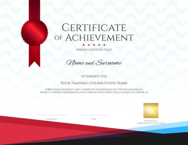 Zarif kenar çerçevelemek, mezuniyet veya tamamlanması için Diploma tasarım modern sertifika şablonuyla