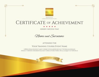 Zarif kenar çerçevelemek, mezuniyet veya tamamlanması için Diploma tasarım modern sertifika şablonuyla