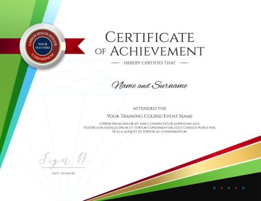 Zarif kenar çerçevelemek, mezuniyet veya tamamlanması için Diploma tasarım modern sertifika şablonuyla