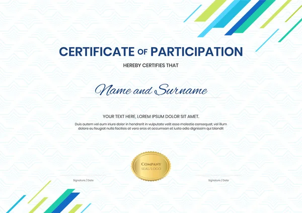 Szablon Certyfikatu Kompozycji Sport Tło Znak Wodny Projekt Dyplomu — Wektor stockowy