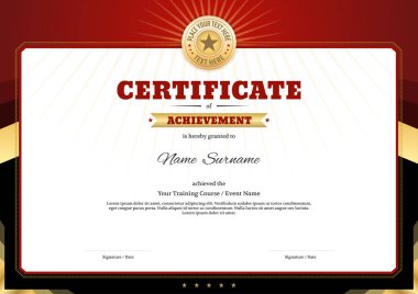 Sertifika şablonu kenar çerçevesi, spor için diploma tasarımı bile