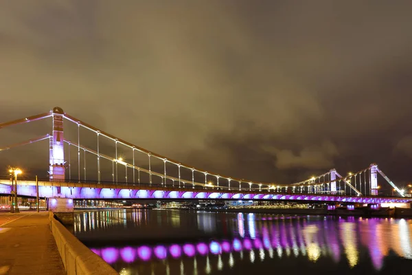 Кримський Міст Або Кримських Міст Через Москви Ріки Москві Променях — стокове фото
