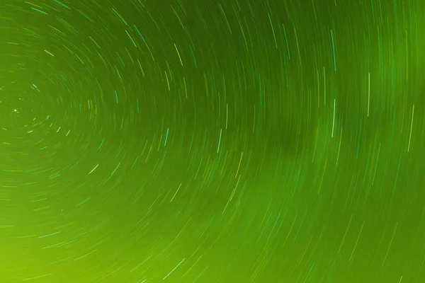 Background Circular Star Track Trajectory Green Clear Night Sky Symbol — Stock Photo, Image