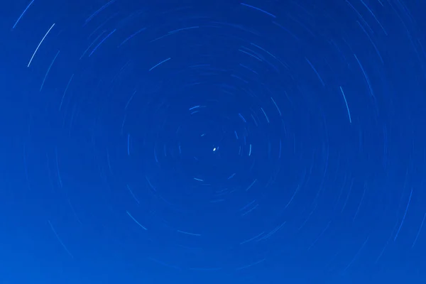 Background Circular Star Track Trajectory Blue Clear Night Sky Symbol — Stock Photo, Image