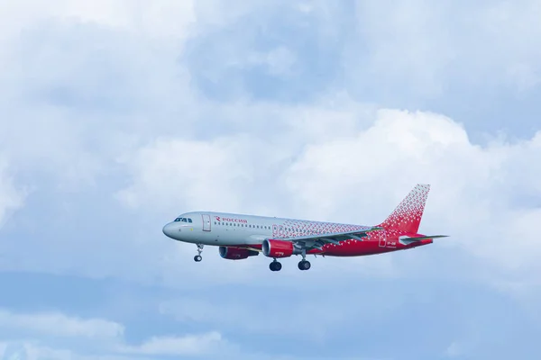 Pulkovo Airport Saint Petersburg Russia September 2020 Airplane Rossiya Company — Stock Photo, Image