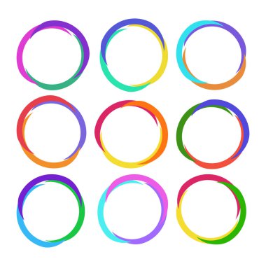 Renkli daireler kümesi