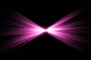 Lens patlaması siyah arkaplanda izole edildi