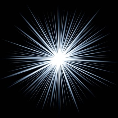 Lens patlaması siyah arkaplanda izole edildi