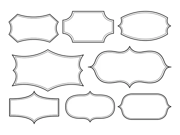 Комплект Декоративных Винтажных Рам — стоковый вектор