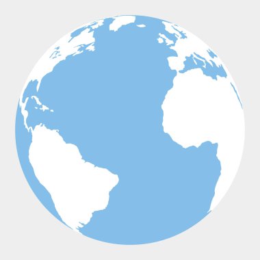 Dünya ikonu. düz dizayn