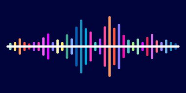Renkli ses dalgası vektör arkaplanı