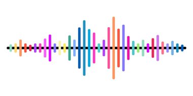 Renkli ses dalgası vektör arkaplanı