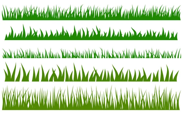 Grönt Gräs Vektor Set — Stock vektor