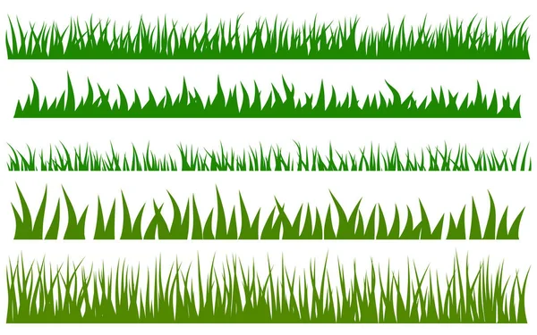 Verde Hierba Vector Conjunto — Vector de stock