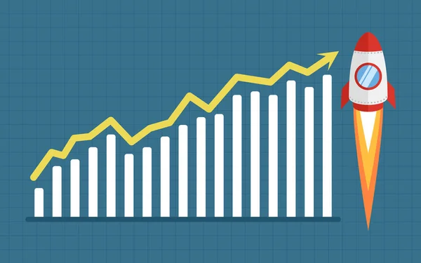 Büyüyen grafik roket çizimi