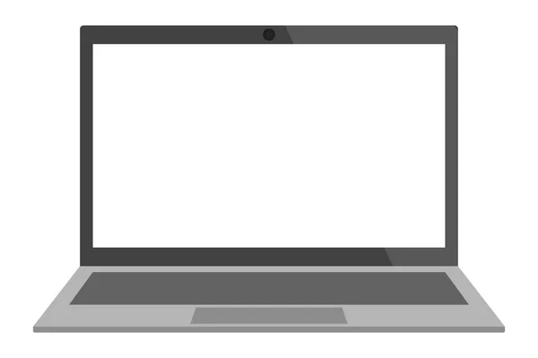 Laptop Vektor Ikon Egyszerű Tervezés — Stock Vector