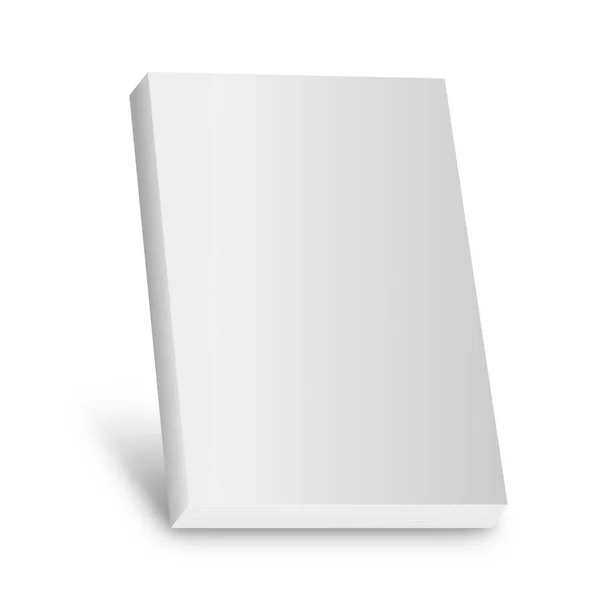 Capa Livro Branco Sobre Fundo Branco — Fotografia de Stock