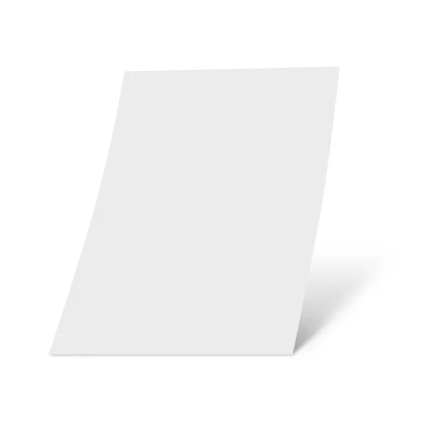 Papel Com Sombra Sobre Fundo Branco — Fotografia de Stock