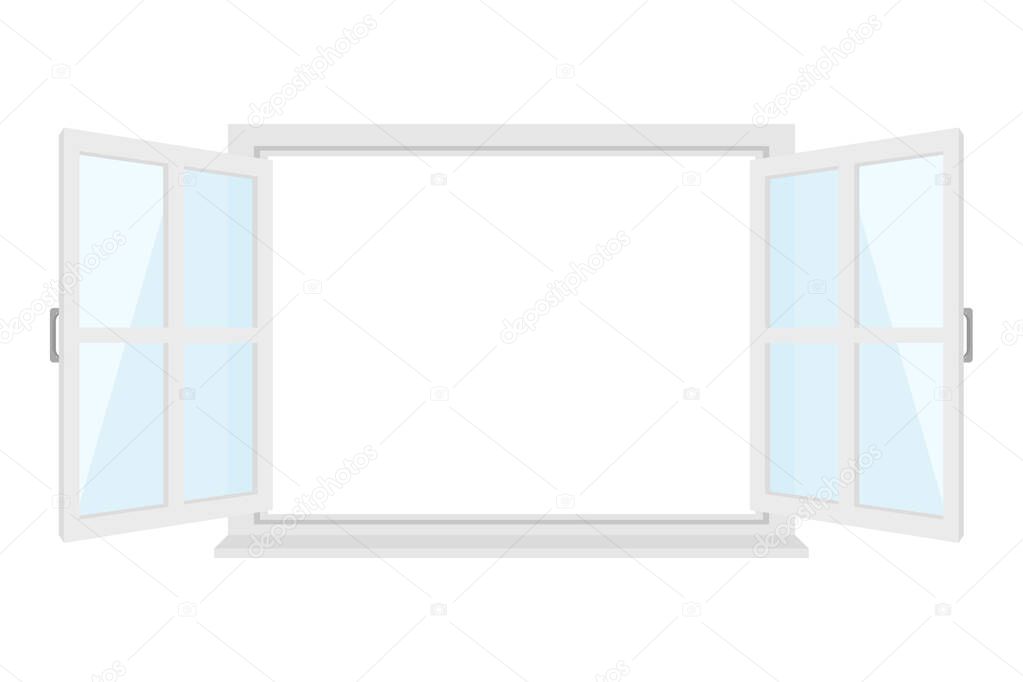 Open white window