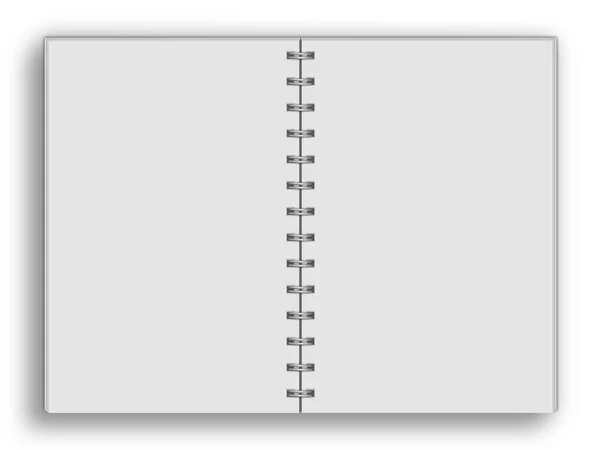 Fehér üres spirál notebook mockup — Stock Fotó