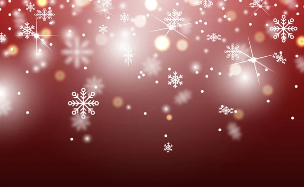 Fallender Schnee auf rotem Hintergrund — Stockfoto