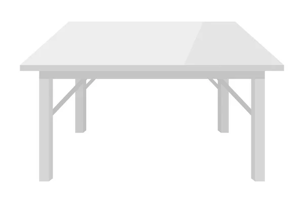Blank white plastic table — Stock Vector